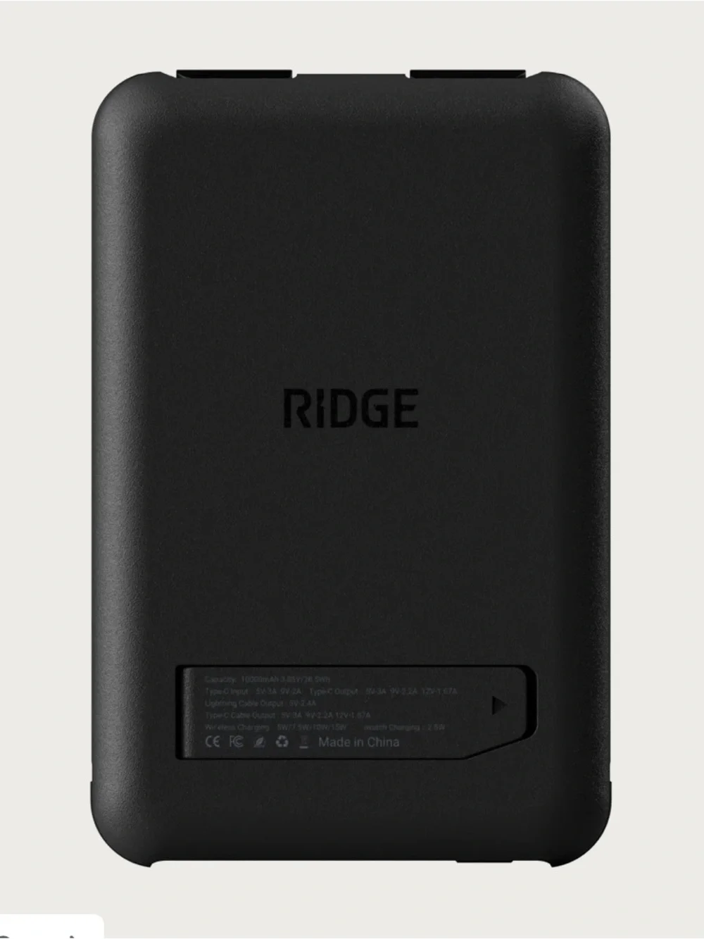 RIDGE POWER BANK • MAGSAFE ‘MATTE BLACK’